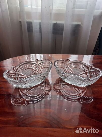 Хрустальная ваза конфетница салатник