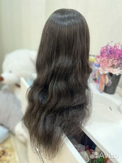 Манекен голова для причесок натуральные волосы