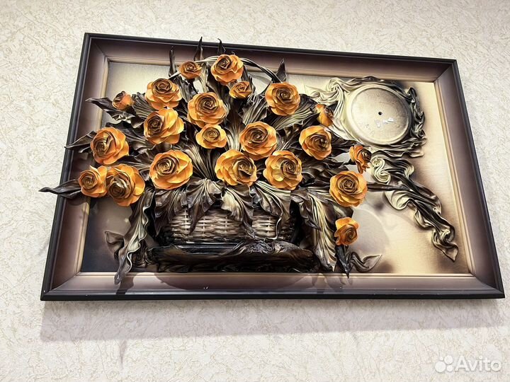 Панно на стену из натуральной кожи