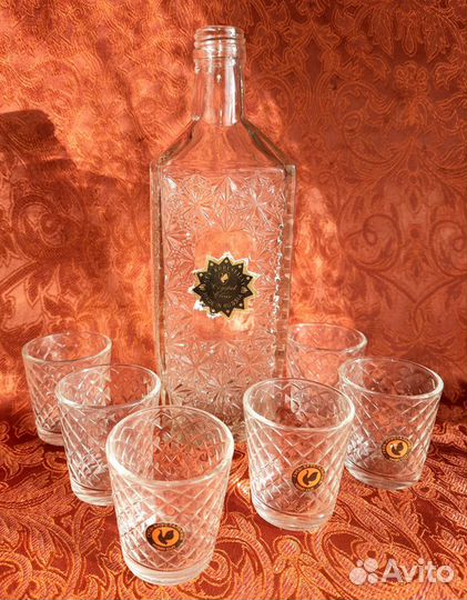 Коньячный набор. Стопки. Хрусталь