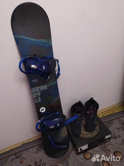 Новый комплект сноуборд и крепления