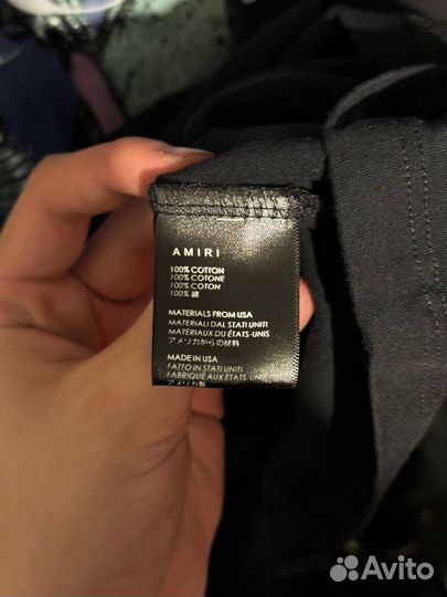 Футболка Amiri Black “Chaos” Distressed оригинал