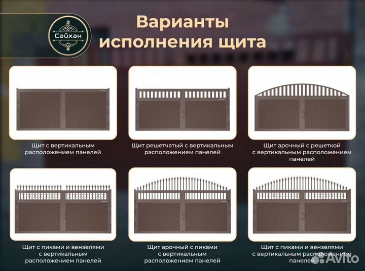 Откатные ворота с калиткой