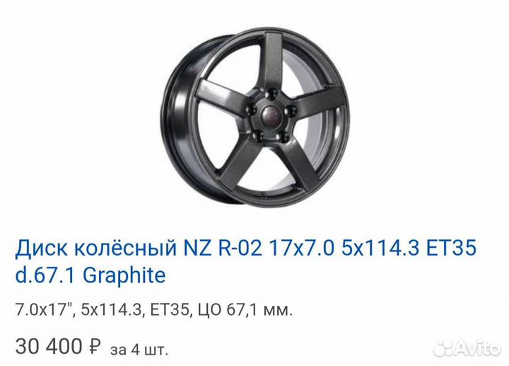 Колесные диски r17