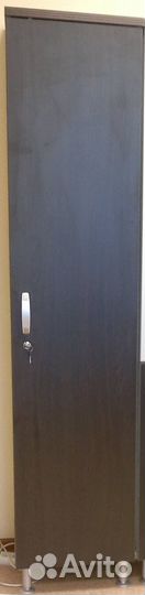 Шкаф-гардероб узкий Берлин Венге/Серый