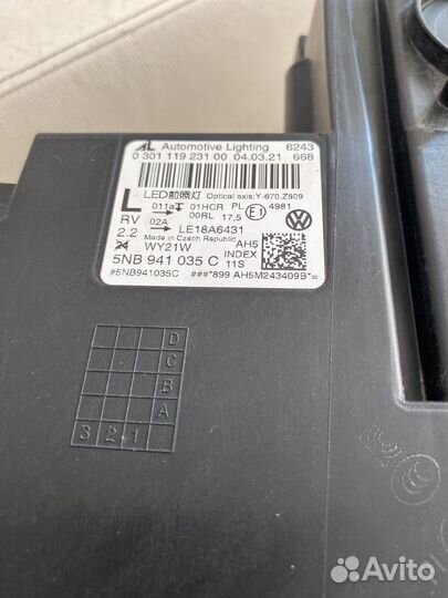 Фара на Tiguan 2 рестайлинг левая