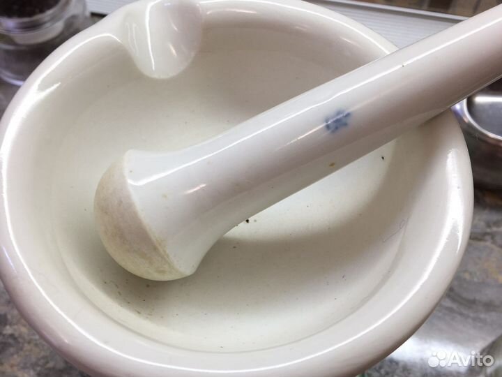 Ступка с пестиком фарфор