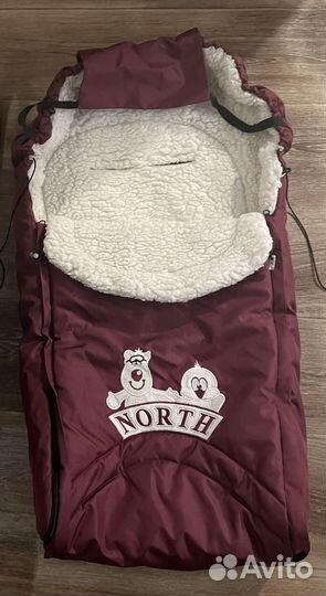 Зимний конверт в коляску на овчине