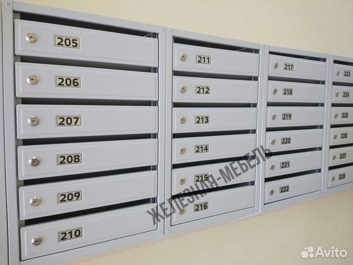Почтовый ящик пм-6 для подъезда на 6 ячеек