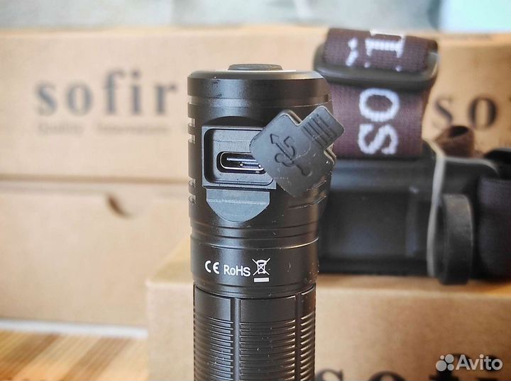 Фонарь налобный Sofirn HS40 с аккумулятором