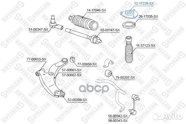 12-17228-SX опора амортизатора переднего Mitsu