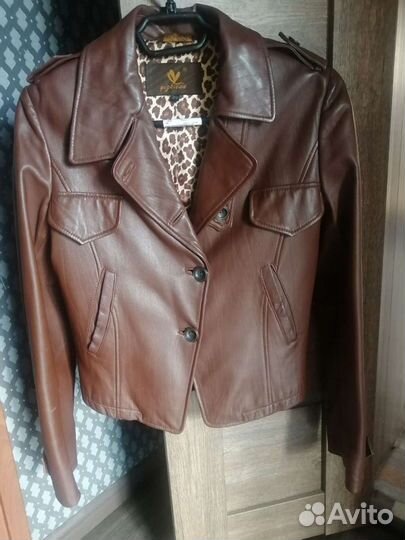Куртка кожаная натуральная женская размер 44-46