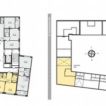 3-к. квартира, 93,6 м², 3/22 эт.