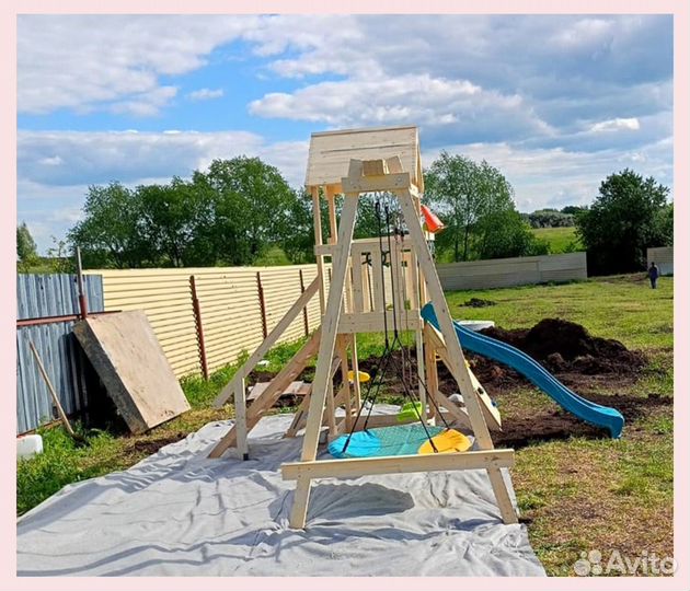 Детская деревянная площадка
