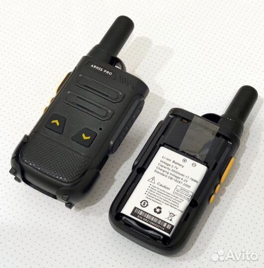 Легкая рация с наушником, комплект 2 штуки