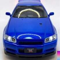 Модель автомобиля Nissan skyline r34 1 24