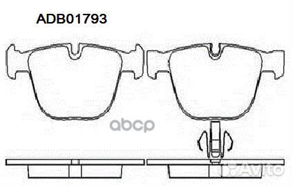 Колодки тормозные дисковые зад ADB01793 ALL