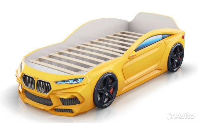 Кровать-машина с объемными элементами