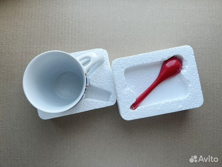 Рождественский набор керамика чашка и ложка