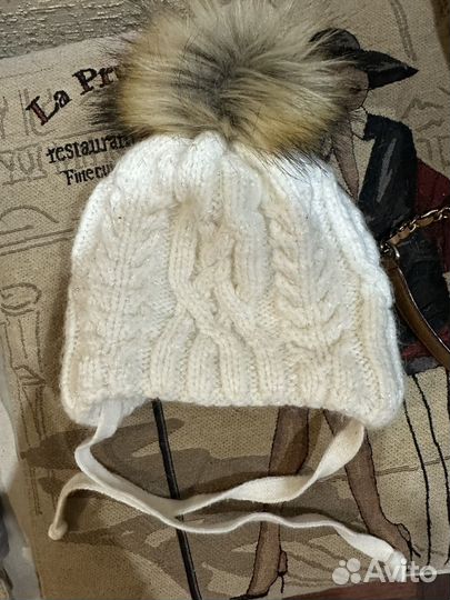 Шапка детская для девочки зимняя 46-48