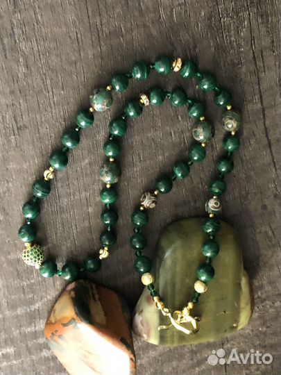 Ожерелье малахит
