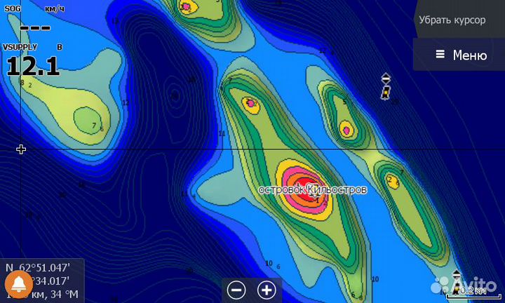 Карта глубин C-Map RS-Y237 Россия Волга, Кама, Дон