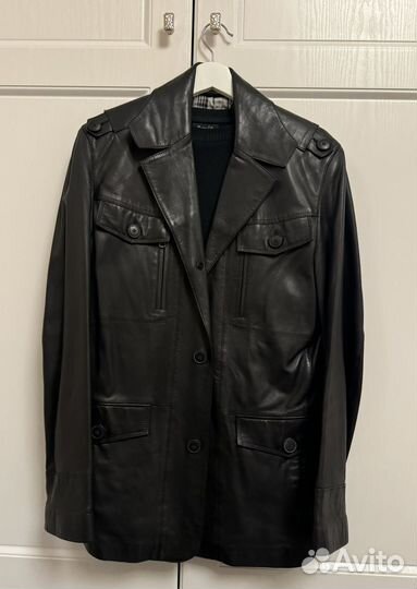 Кожаный пиджак мужской