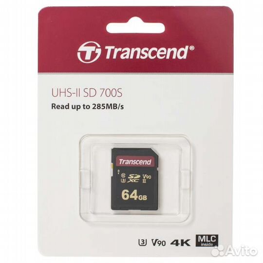 Transcend 700S 64Gb sdxc UHS-II U3 V90 FX3/A7S3/A7
