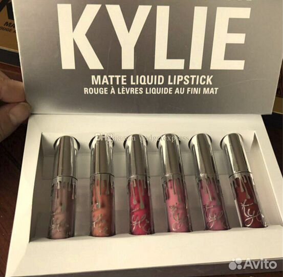 Набор матовых жидких губных помад Kylie, 6 цветов