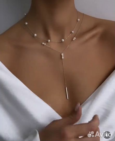 Колье чокер из жемчуга