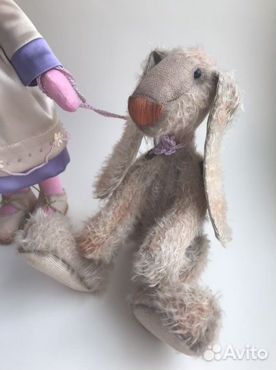 Интерьерная кукла с питомцем