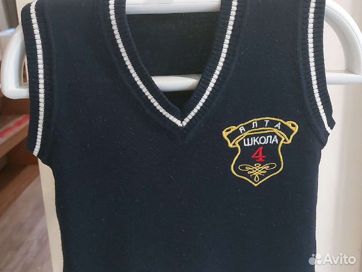 Жилет школьный синий 122-128