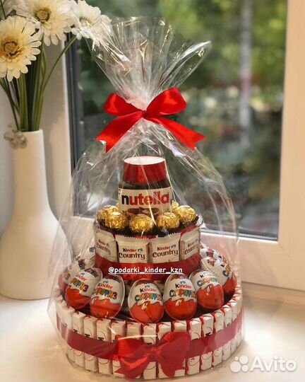 Подарки киндер сюрприз букеты (торты,сладости)