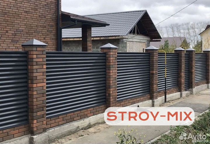 Металлический забор жалюзи