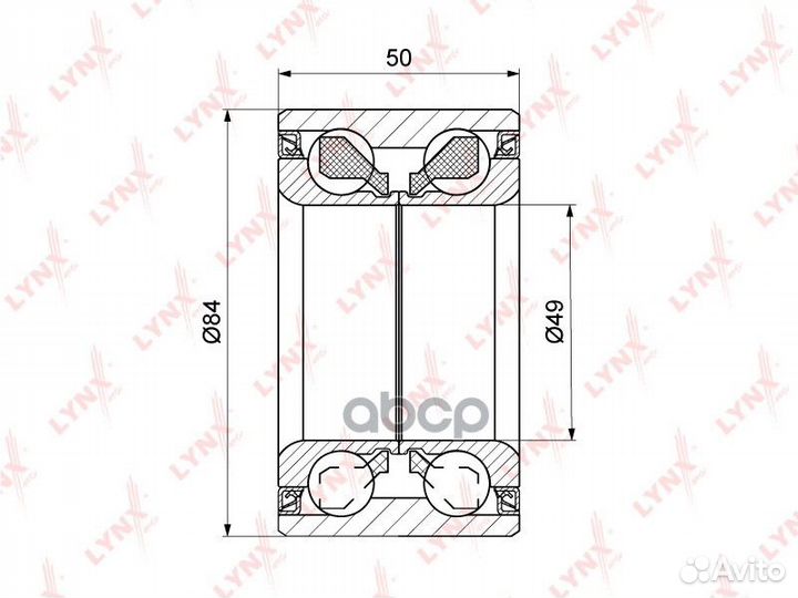 Комплект подшипника ступицы колеса зад WB13