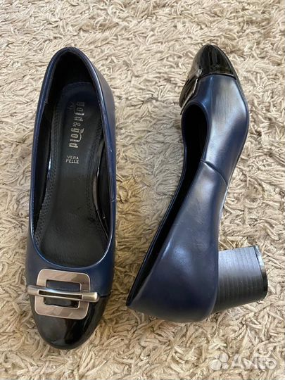 Туфли женские кожаные 39