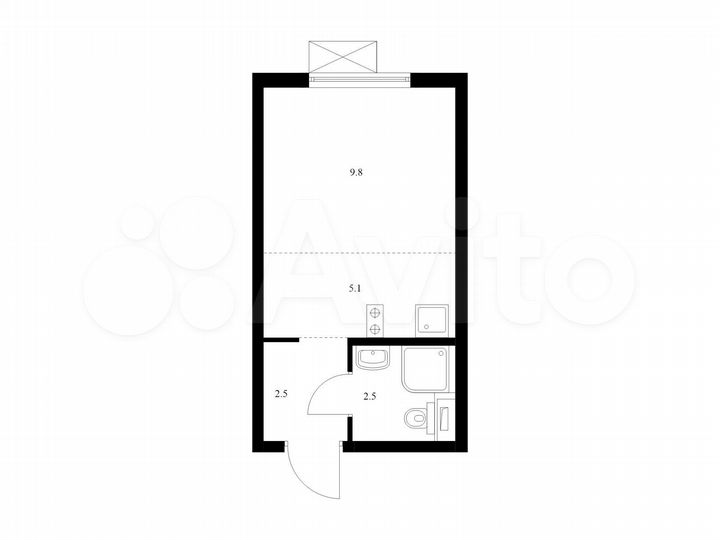 Квартира-студия, 19,9 м², 16/33 эт.