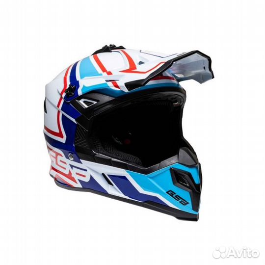 Шлем XP-20 MO design bianco/blue/rosso (1.1), L