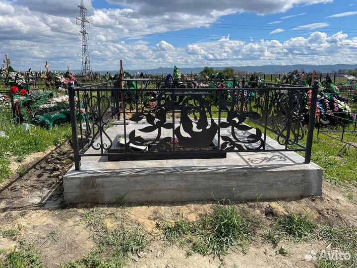 Оградки на могилу в наличии и на заказ