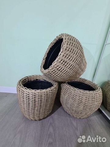 Кашпо из ротанга