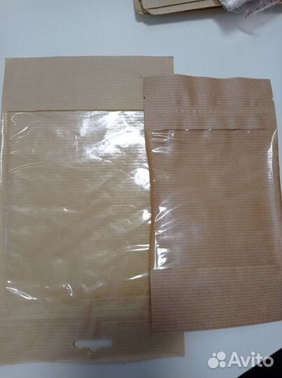 Крафт пакеты с окошком