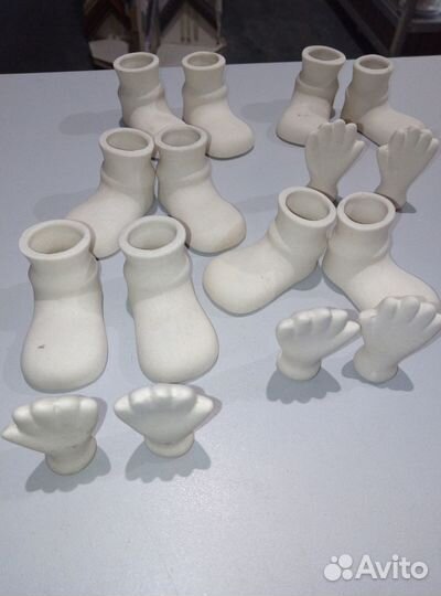 Заготовка для кукол фарфор ноги руки голова