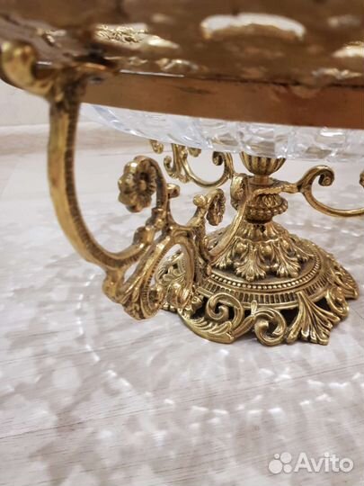 Ваза для фруктов хрусталь