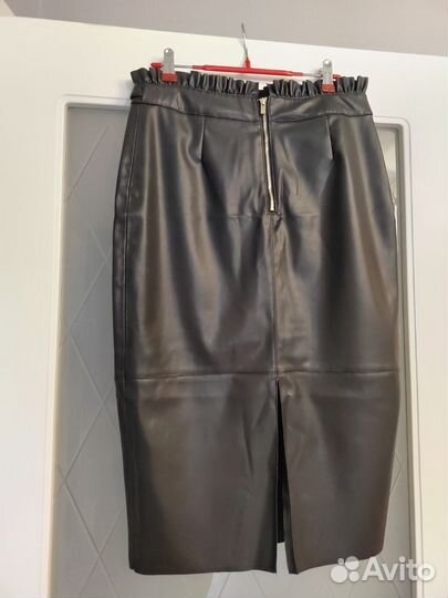 Юбка карандаш кожаная Зара М 44 46