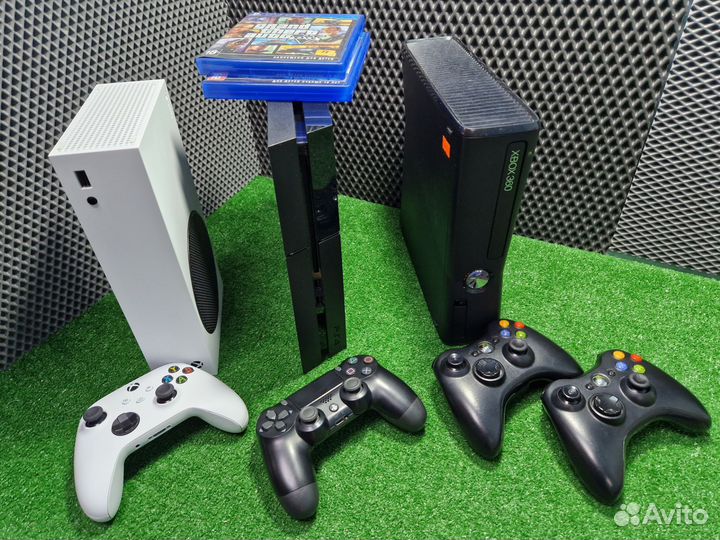 Sony PS4,Xbox 360S(прошитая),Xbox Series S 512Gb