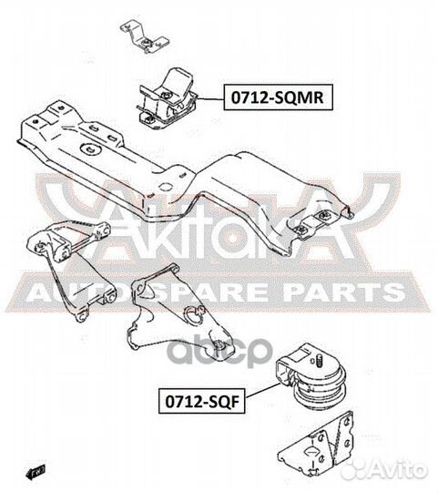 Подушка двигателя задняя MT suzuki grand vitara