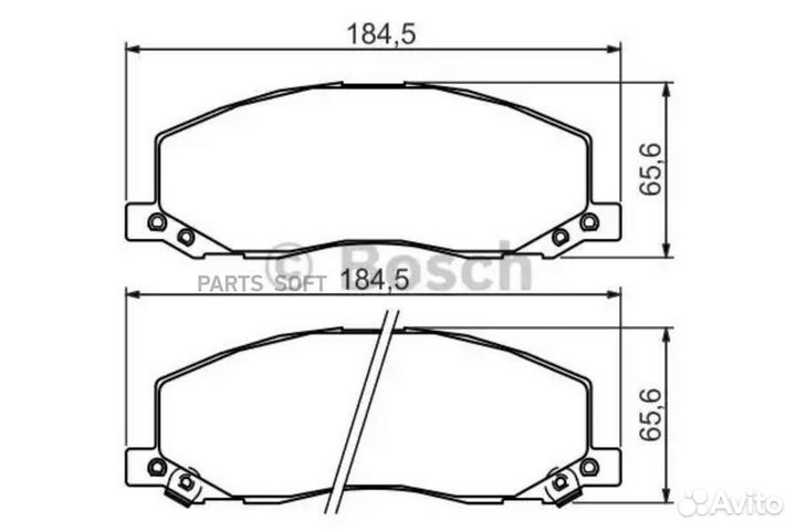 Bosch 0986494298 Колодки торм.пер