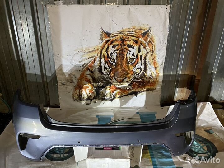 Бампер задний KIA RIO 4 FB седан серый В цвет бу