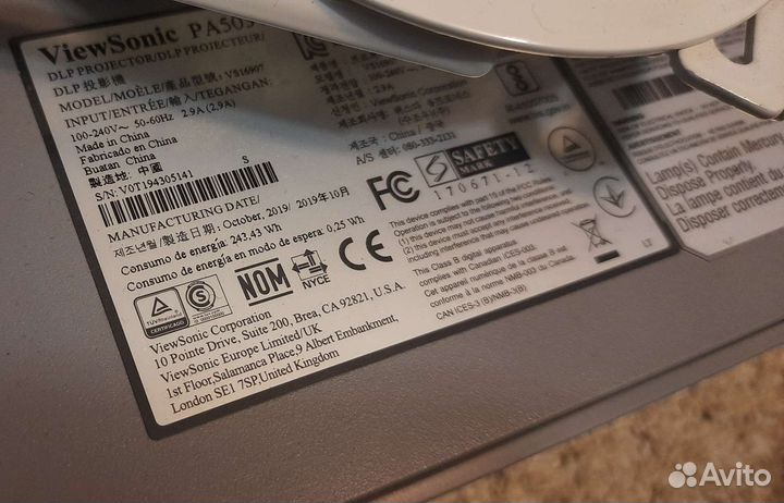 Проектор viewsonic ра503s