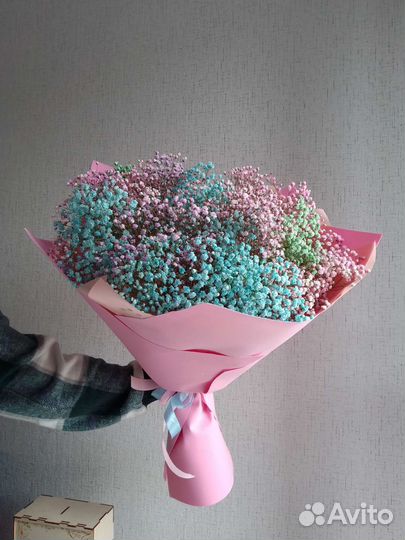 Букет цветов гигант из гипсофилы, доставка